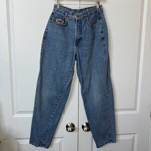 Vintage Manager X Rated Jeans Womens 30 High Rise Tapered Dad Mom Blue Rigid